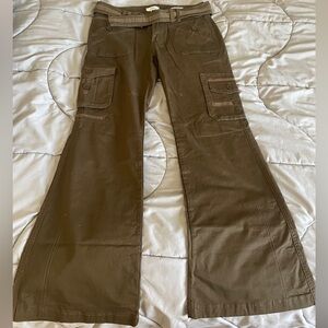 Forever 21 Brown Low Rise Flare Trousers
